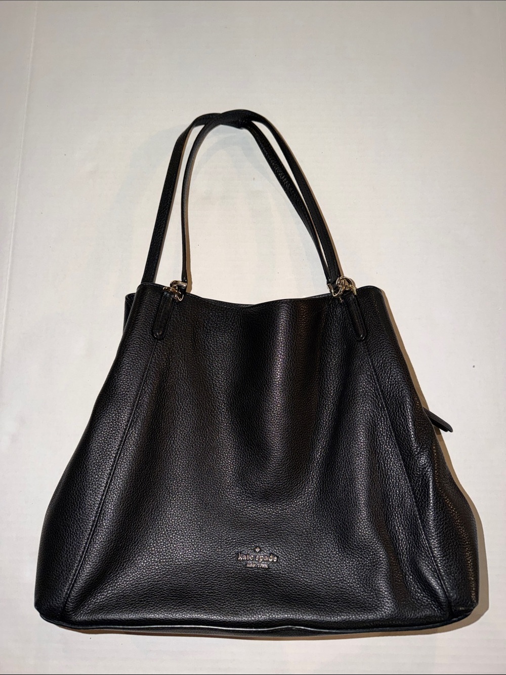 kate spade Black Pebbled Leather Shoulder Tote